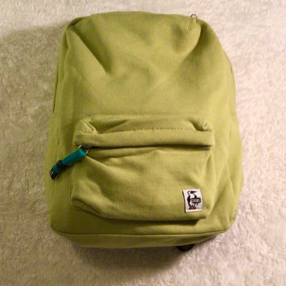 Unisex lime green CHUMS backpack (15 x 18) - Picture 2 of 8